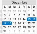 Calendrier de Google Analytics