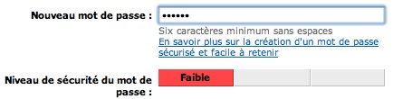 Niveau de sécurité