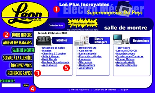 Page d'accueil de Léon